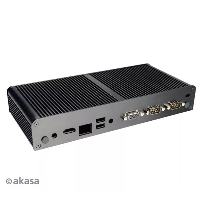 Akasa Tesla T Lüfterloses NUC-Gehäuse - Schwarz - UCFF - USB
