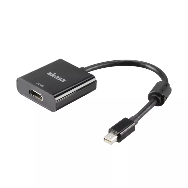 Akasa Mini DisplayPort Male to HDMI Female Video Adapter - 4K@30Hz, Schwarz