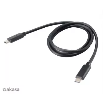 Akasa AK-CBUB26-10BK USB-C auf USB-C Kabel 1m - USB 3.2 Gen 2 - 10 Gbit/s - 100W PD - Schwarz