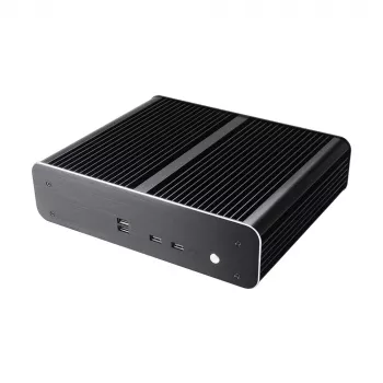 Akasa Euler TX Lüfterloses Thin Mini-ITX Gehäuse - Aluminium - Schwarz