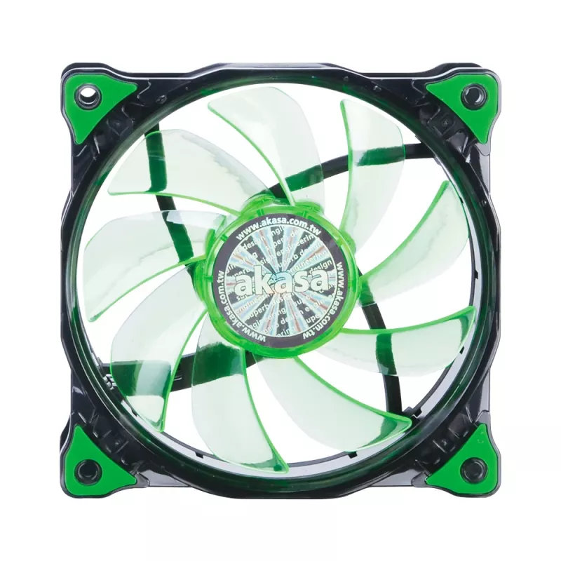 Akasa Vegas AK-FN091-GN 120 mm Green LED Case Fan