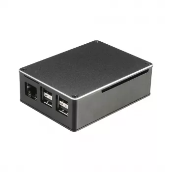 Akasa A-RA02-M1B Raspberry Pi Gehäuse - Aluminium - lüfterlose passive Kühlung - Schwarz