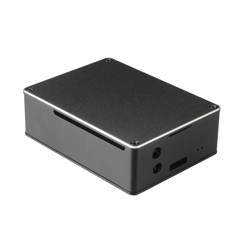 Akasa A-RA02-M1B Raspberry Pi Gehäuse - Aluminium - lüfterlose passive Kühlung - Schwarz