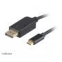 Akasa AK-CBCA11-18BK USB-C auf DisplayPort Kabel 1,8 m - 4K@60Hz - Schwarz