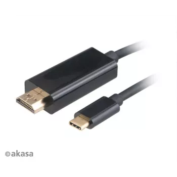 Akasa AK-CBCA12-18BK USB-C auf HDMI Adapterkabel 1,8m Schwarz