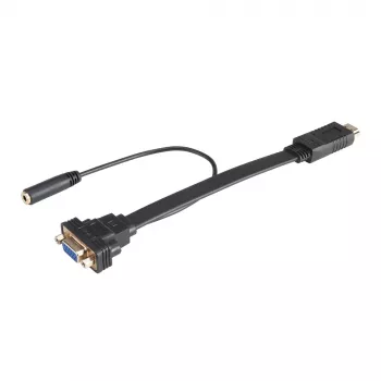 Akasa AK-CBHD18-20BK HDMI-auf-VGA-Adapterkabel 0,2 m Schwarz