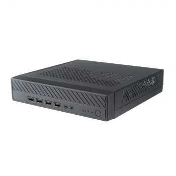 Akasa Cypher MX Thin Mini-ITX Gehäuse, Aluminium/SGCC, Schwarz, 1x 2,5 inch HDD/SSD, VESA-Montage