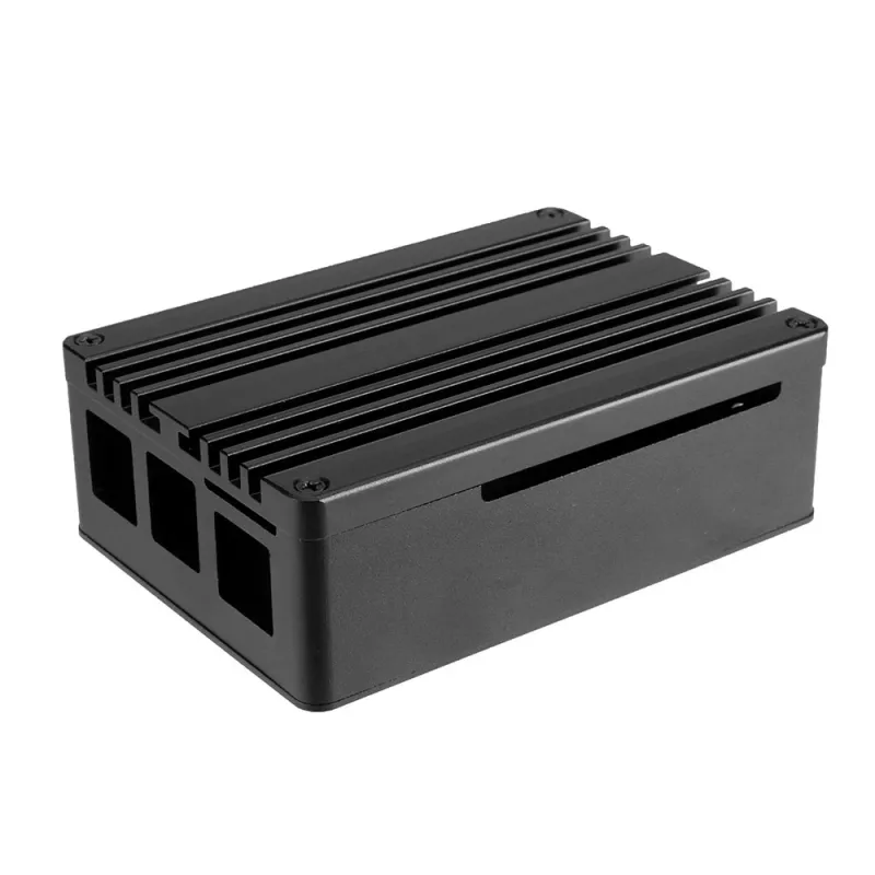 Akasa Pi-4 Case - Eloxiertes Aluminium - Schwarz