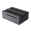 Akasa Pi-4 Case - Eloxiertes Aluminium - Schwarz