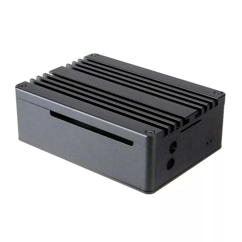Akasa Pi-4 Case - Eloxiertes Aluminium - Schwarz