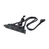 Akasa USB 3.1 Gen 2 Internes Adapterkabel mit zwei USB 3.0 Typ-A Anschlüssen - 50 cm - Schwarz