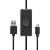 Akasa AK-CBUB58-15BK USB 2.0 Kabel - USB-A auf Micro-USB-B - 1,5 m - Schwarz