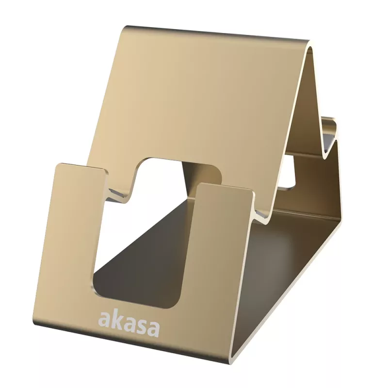 Akasa Aries Pico Aluminium Stand für Smartphone und Tablet Gold