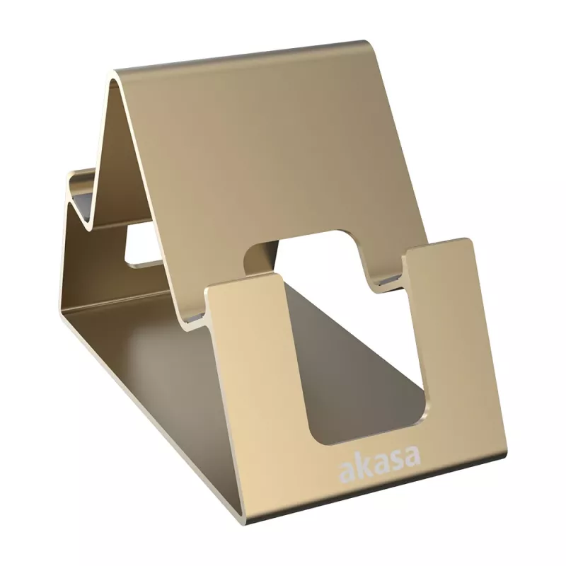 Akasa Aries Pico Aluminium Stand für Smartphone und Tablet Gold