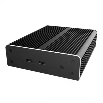 Akasa Newton NE Mini-ITX Gehäuse - Schwarz - Aluminium - Lüfterlos - 2,5 inch HDD/SSD - 150,6 mm