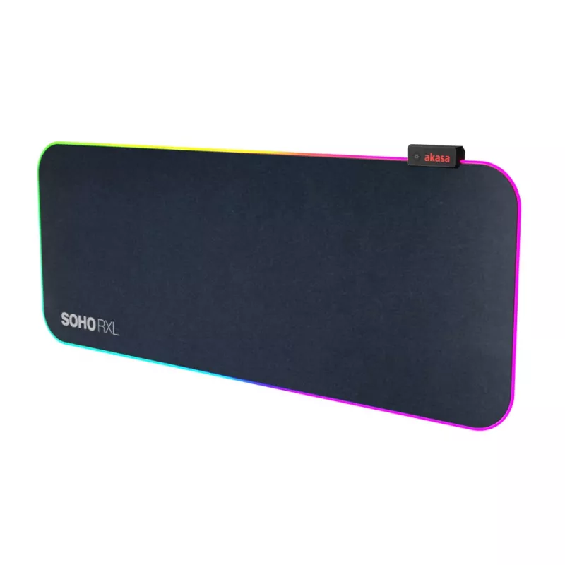 AKASA SOHO RXL RGB Gaming Mouse Pad - 78x30cm - 4mm Dick - Schwarz
