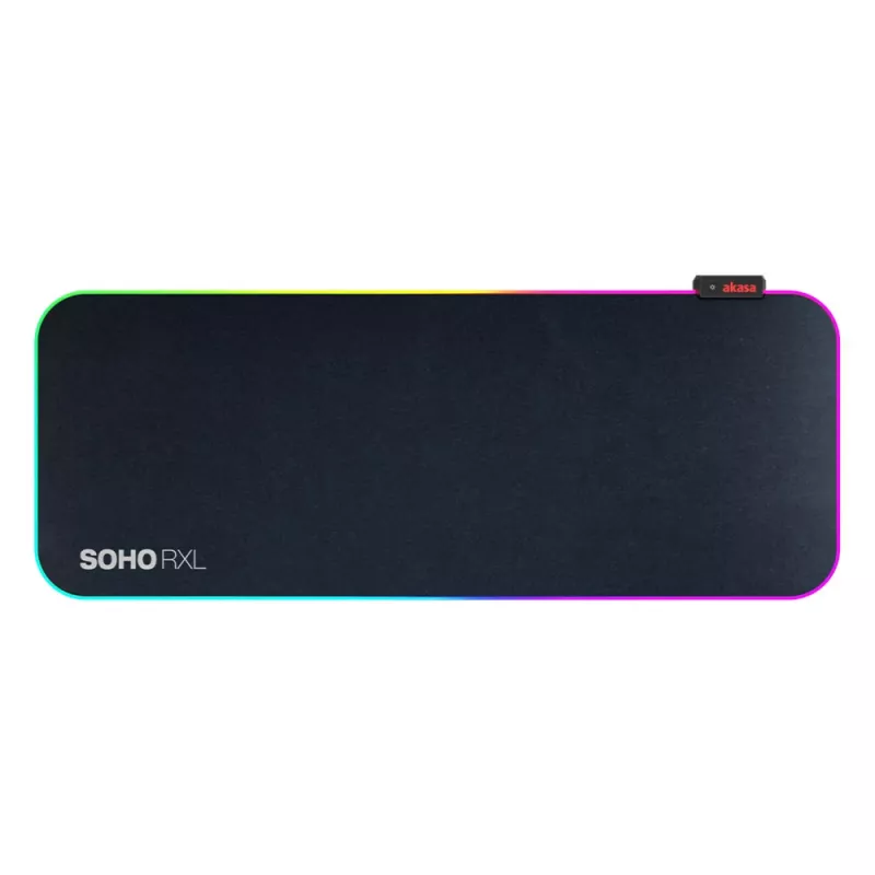 AKASA SOHO RXL RGB Gaming Mouse Pad - 78x30cm - 4mm Dick - Schwarz