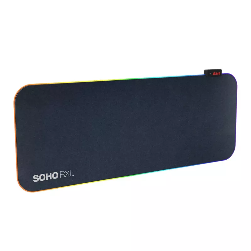 AKASA SOHO RXL RGB Gaming Mouse Pad - 78x30cm - 4mm Dick - Schwarz