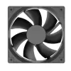 Akasa Smart Black 12 cm PWM HD Bearing Black Fan 600-1600 RPM