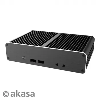 Akasa Newton CAC Lüfterloses Gehäuse für Intel NUC 11. Gen Atlas Canyon (Schwarz)