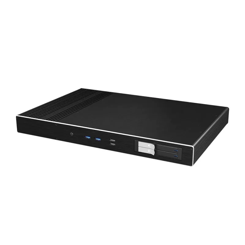 Akasa Galileo TU Plus Intel LGA1700 1U Lüfterloses Thin Mini-ITX Gehäuse - Schwarz