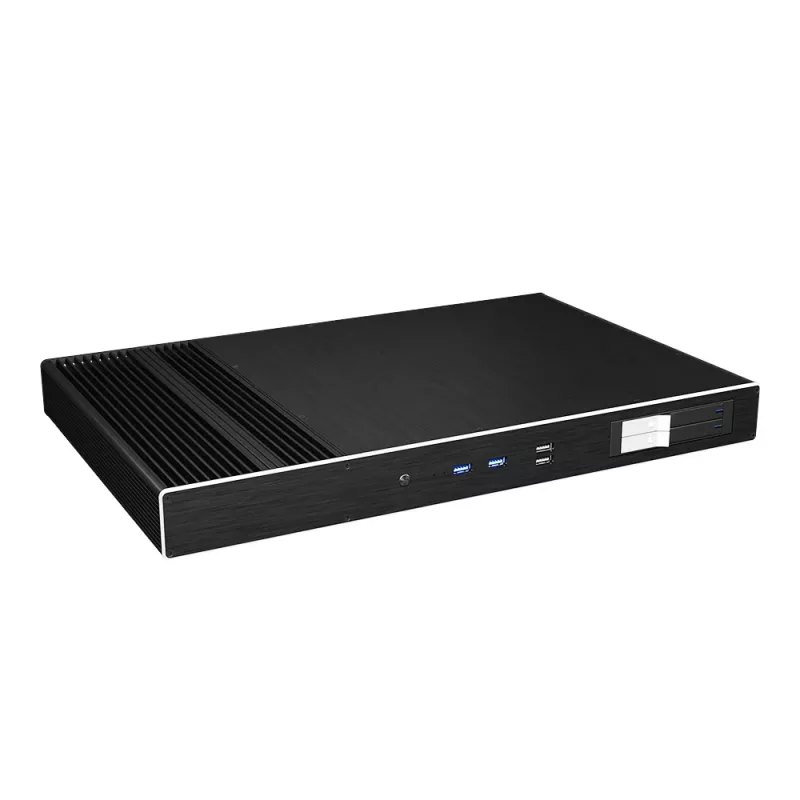 Akasa Galileo TU Plus Intel LGA1700 1U Lüfterloses Thin Mini-ITX Gehäuse - Schwarz