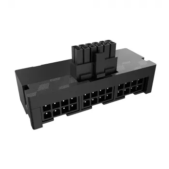 Akasa G-Nexus P24 90° 12VHPWR Adapter 12+4 Pin Stecker auf 3x 8-Pin Buchse, 600W, Schwarz