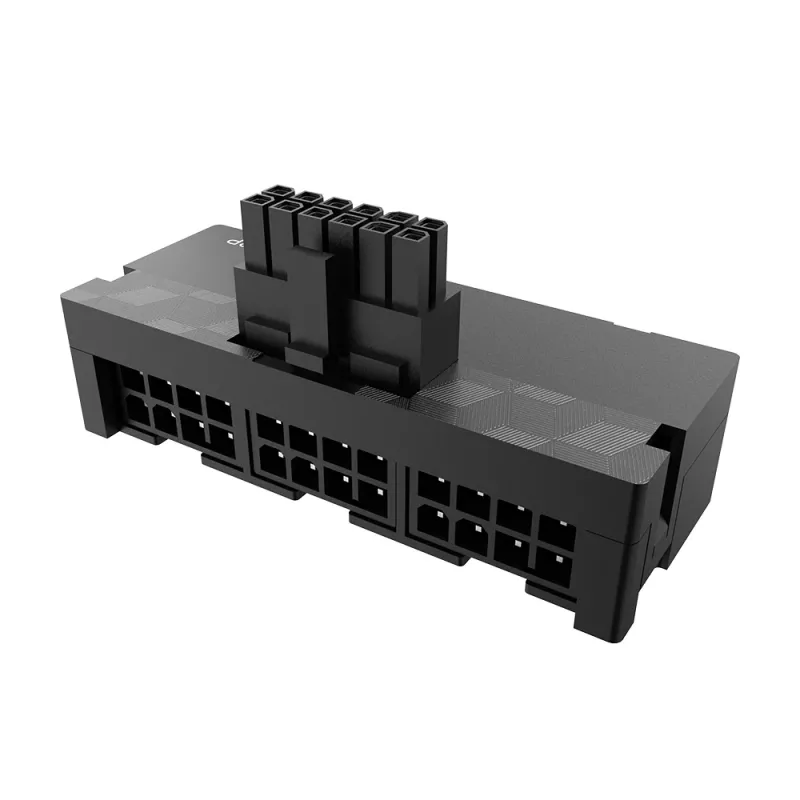 Akasa G-Nexus P24 90° 12VHPWR Adapter 12+4 Pin Stecker auf 3x 8-Pin Buchse, 600W, Schwarz