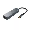 Akasa USB Type-C 4-In-1 Hub mit Ethernet 1 x RJ45 3 USB-A USB 3.2 Gen 1
