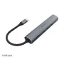 Akasa AK-CBCA22-18BK USB-C Multiport Adapter - USB 3.2 Gen 1 Type-C auf HDMI, RJ-45, USB-A - Aluminium - Schwarz - 18 cm