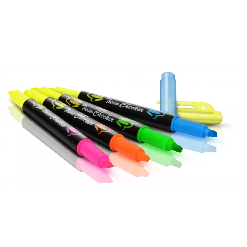 Pentel Twin Checker SLW8-GS Highlighter Set, gemischte Farben, 8 Stück