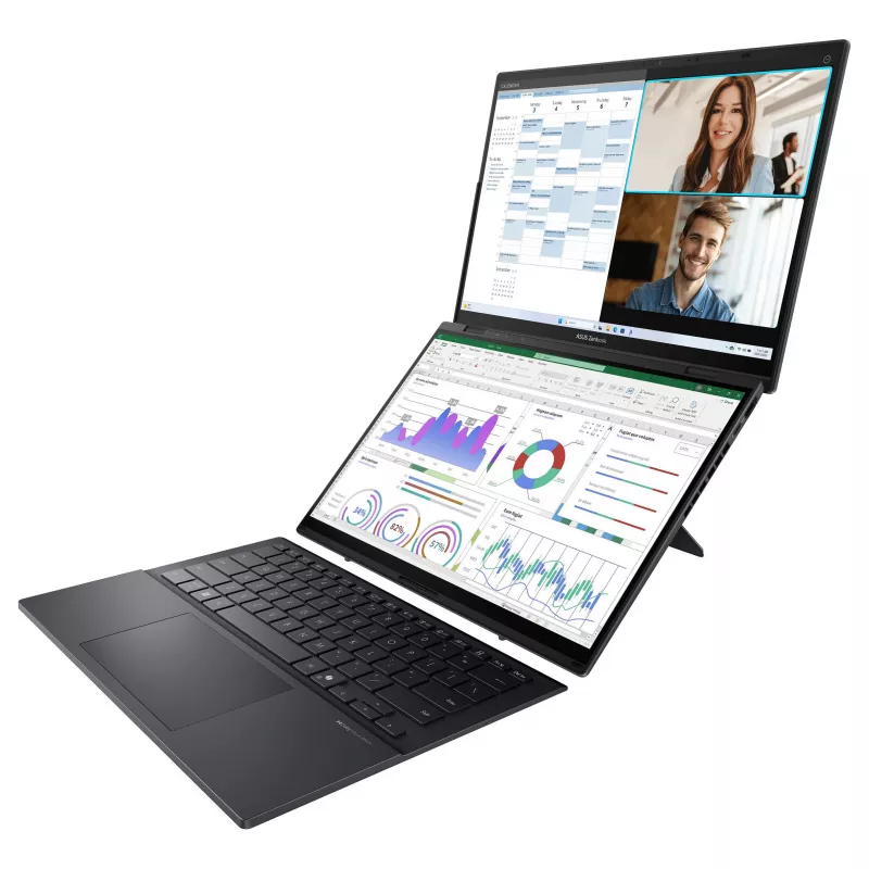 ASUS Zenbook Duo UX8406CA-ISSQL41X Laptop, Intel Core Ultra 9 285H, 14 Zoll, 32GB, 1TB SSD, französische AZERTY-Tastatur