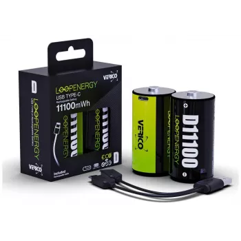 Verico LoopEnergy Mono D 1,5V 11000mWh 7400mAh 2er-Pack - Mono (D) - 7400 mAh