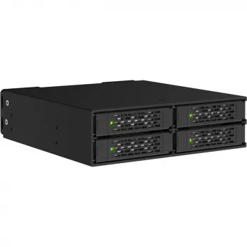 ICY DOCK ToughArmor MB699V5P-B V3 4-Bay 2,5 inch NVMe U.2/U.3 SSD PCIe 5.0 Mobile Rack Enclosure für 5,25 inch Einschub (mit MCIO-Anschluss)
