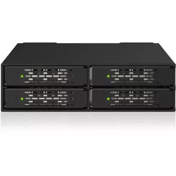 ICY DOCK ToughArmor MB699V5P-B V3 4-Bay 2,5 inch NVMe U.2/U.3 SSD PCIe 5.0 Mobile Rack Enclosure für 5,25 inch Einschub (mit MCIO-Anschluss)