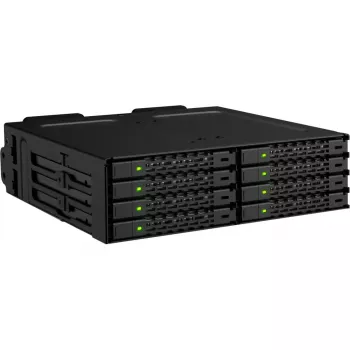 ICY DOCK ToughArmor MB998V4P-B 8-Bay U.2/U.3 NVMe SSD PCIe 4.0 Mobile Rack Enclosure für 5.25-Zoll-Schacht (4 x SlimSAS 8i SFF-8654)
