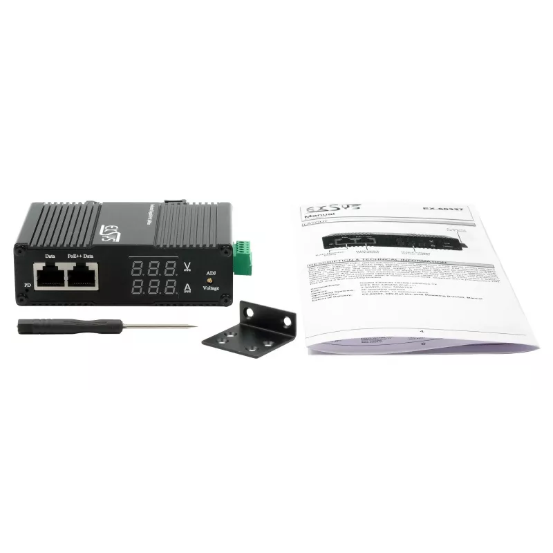 Exsys PoE Splitter EX-60327 50 W - Gigabit Ethernet