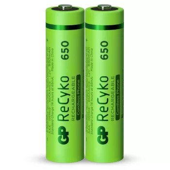 GP ReCyko AAA Micro NiMH Akku 650 mAh 1,2V 2er-Blister