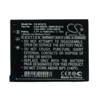 CAMERON SINO Akku CGA-S007 DMW-BCD10 für Panasonic / CS-BCD10