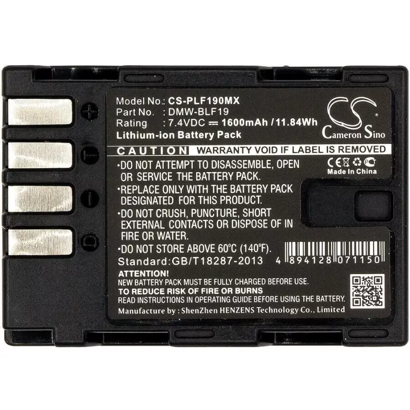 Cameron Sino CS-PLF190MX Akku für Panasonic DMW-BLF19 / DMW-BLF19E
