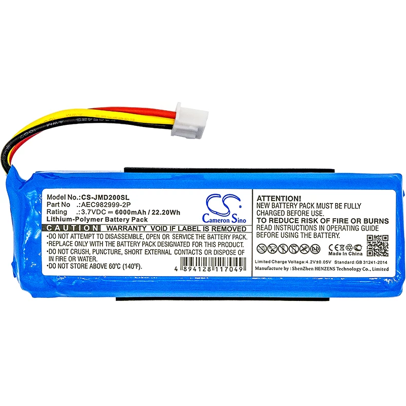 Cameron Sino Akku Typ AEC982999-2P für JBL Charge / CS-JMD200SL