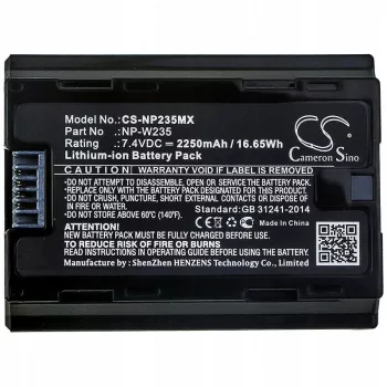 CAMERON SINO NP-W235 / NPW235 wiederaufladbarer Li-Ion-Akku für Fujifilm-Kameras
