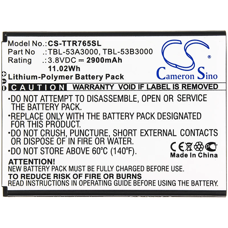 Cameron Sino CS-TTR765SL Ersatzakku für TP-Link M7650 (2900 mAh, Li-Po, Schwarz)