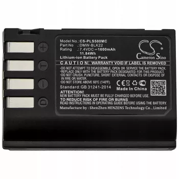 Cameron Sino Ersatzakku für Panasonic DMW-BLK22 / DMW-BLK22GK, 2200mAh, 7.2V, Li-Ion