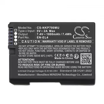 CAMERON SINO Akku Typ EN-EL4 A E für Nikon D2H D2Hs D2X D2Xs D3 D3S D3X F6 mit USB-C Anschluss / CS-NKP700MU