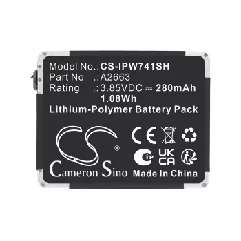 CAMERON SINO Ersatzakku Typ A2663 für Apple Watch Series 7 41mm A2473/A2475/A2476 (Cs-ipw741sh)