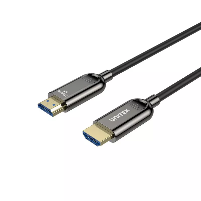UNITEK HDMI 2.1 Active Optical Cable (AOC) 8K 60Hz 4K 120Hz 100m Schwarz