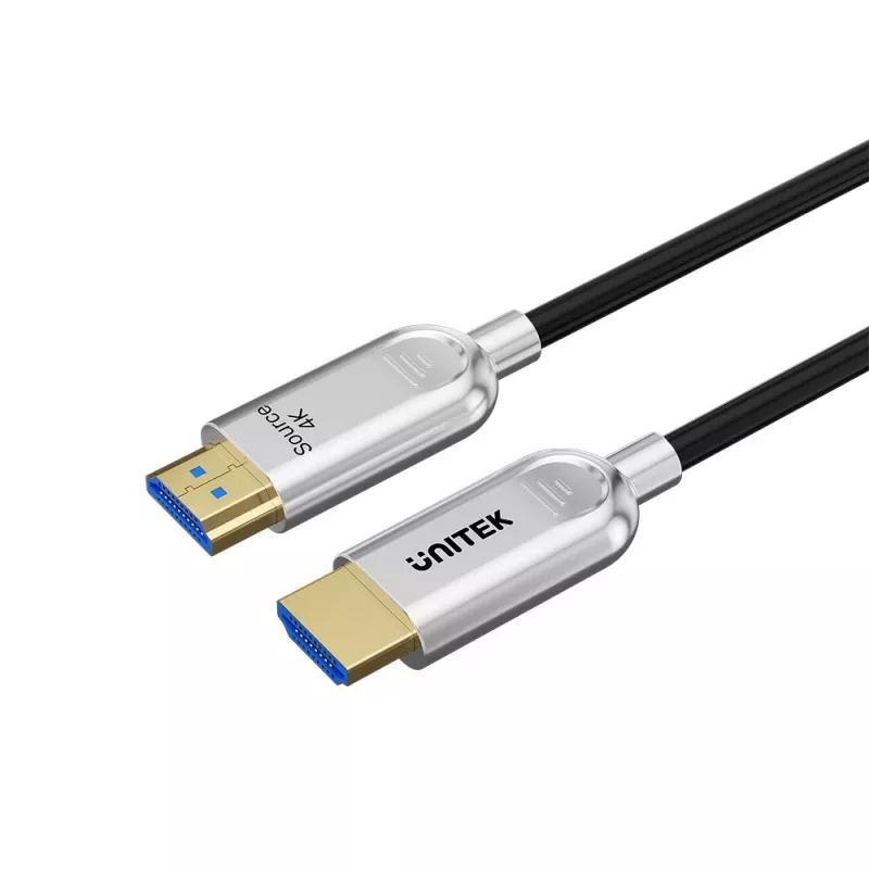 UNITEK HDMI 2.0 Active Optical Cable (AOC) 4K 60Hz 50m Schwarz