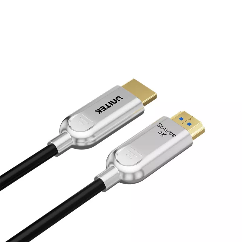 UNITEK HDMI 2.0 Active Optical Cable (AOC) 4K 60Hz 50m Schwarz