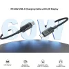 UNITEK USB-C auf USB-C Kabel 60W PD 480Mbps mit LED-Anzeige 3m geflochten Schwarz